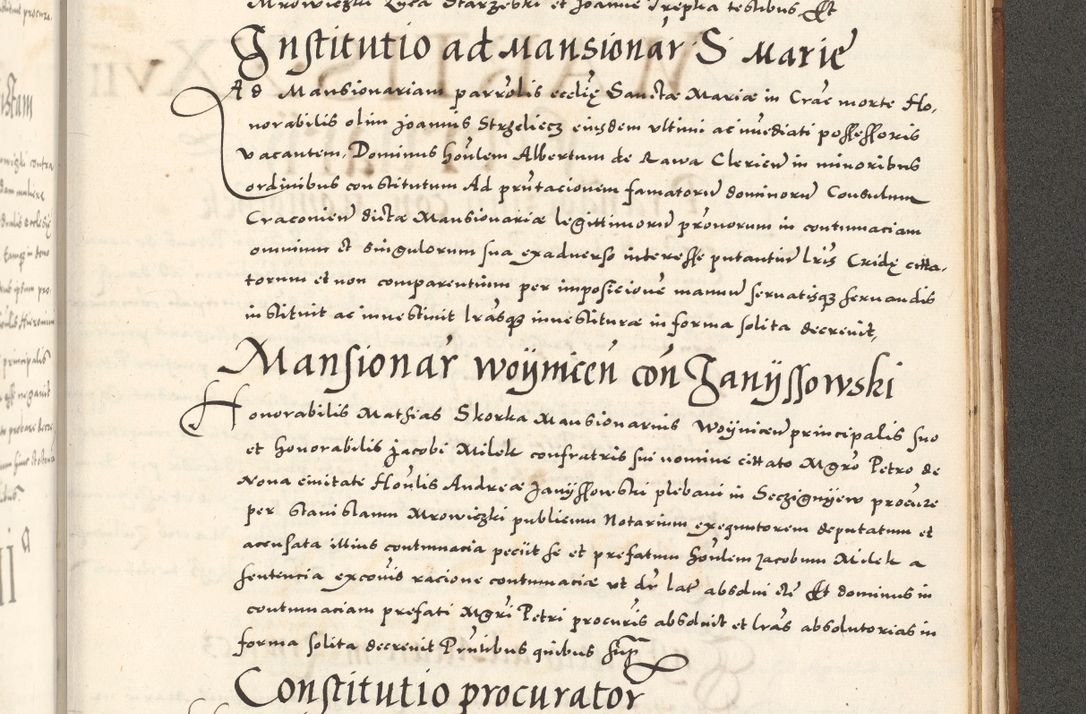 Zdjęcie nr 1160 dla obiektu archiwalnego: Acta actorum, sententiarum tam diffinitivarum quam interloquutoriarum, decretorum, obligationum, quietationum et constitutionum procuratorum coram reverendo domino Andrea Przeczlauski scholastico vicarioque in spiritualibus generali Cracoviensi, ad annum Domini millesimum quingentesimum sexagesimum primum, cuius inditio quarta, pontidicatus Pii quarti, annus secundus, poeliciter sequuntur
