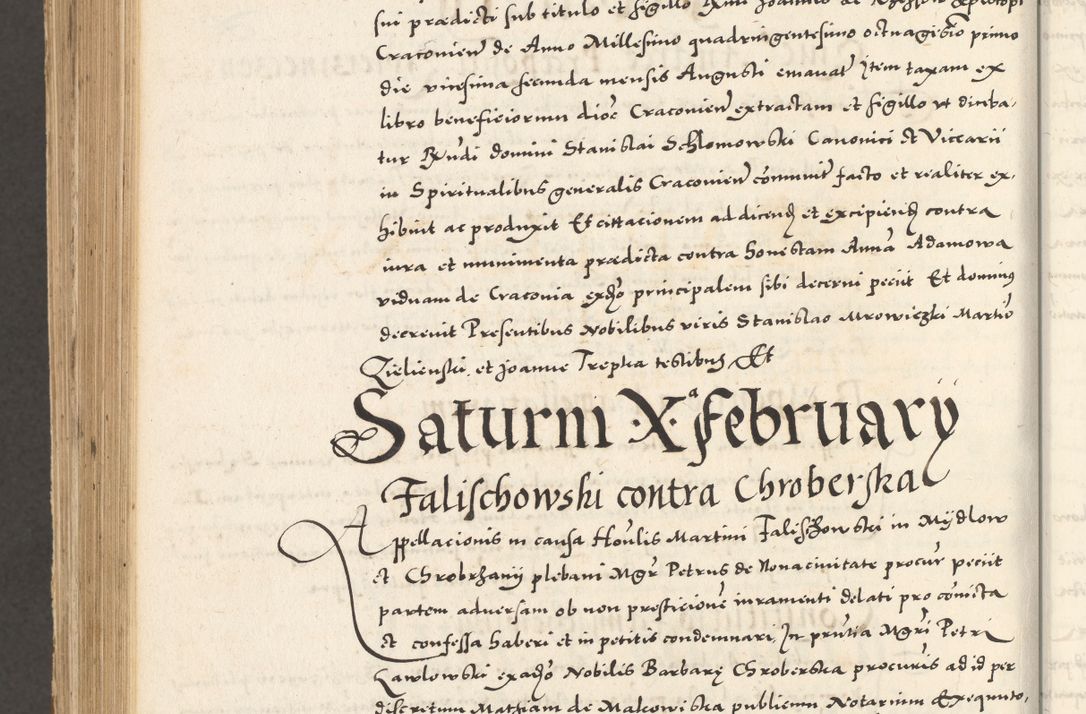 Zdjęcie nr 1155 dla obiektu archiwalnego: Acta actorum, sententiarum tam diffinitivarum quam interloquutoriarum, decretorum, obligationum, quietationum et constitutionum procuratorum coram reverendo domino Andrea Przeczlauski scholastico vicarioque in spiritualibus generali Cracoviensi, ad annum Domini millesimum quingentesimum sexagesimum primum, cuius inditio quarta, pontidicatus Pii quarti, annus secundus, poeliciter sequuntur