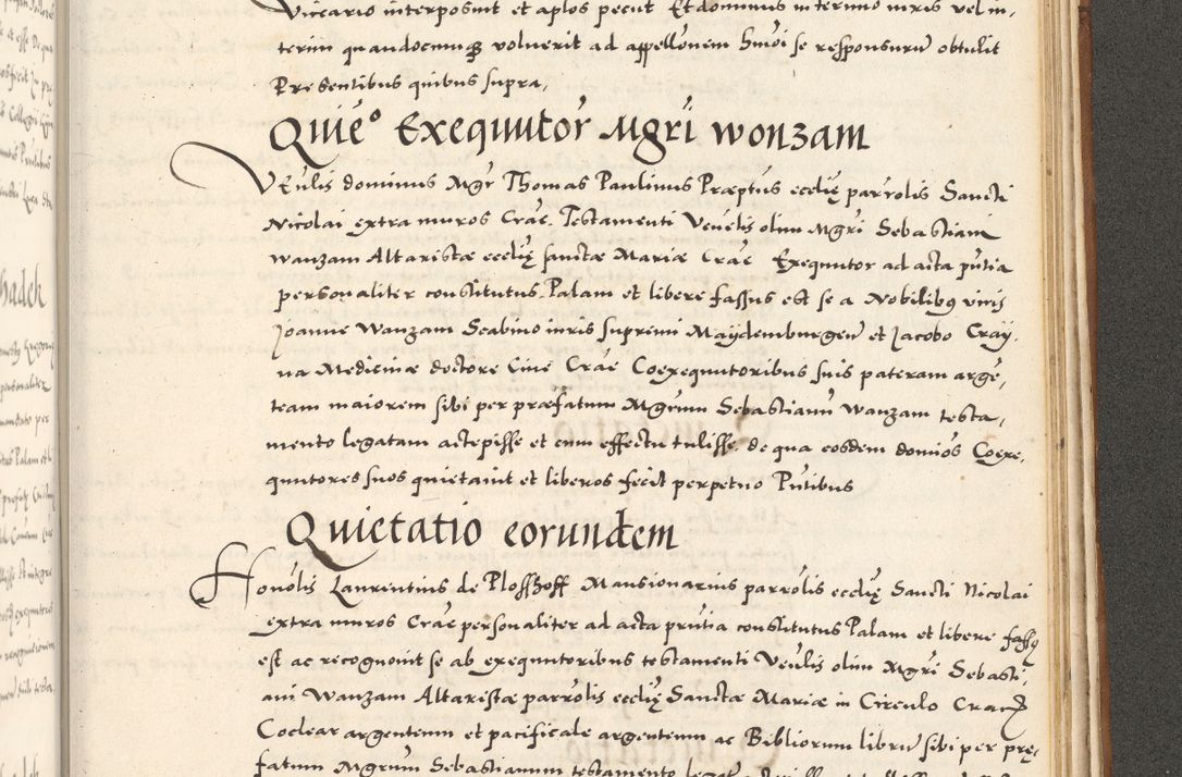 Zdjęcie nr 1150 dla obiektu archiwalnego: Acta actorum, sententiarum tam diffinitivarum quam interloquutoriarum, decretorum, obligationum, quietationum et constitutionum procuratorum coram reverendo domino Andrea Przeczlauski scholastico vicarioque in spiritualibus generali Cracoviensi, ad annum Domini millesimum quingentesimum sexagesimum primum, cuius inditio quarta, pontidicatus Pii quarti, annus secundus, poeliciter sequuntur