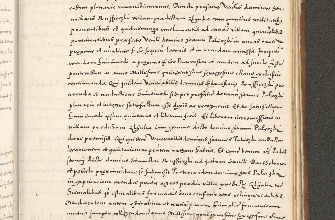 Zdjęcie nr 1148 dla obiektu archiwalnego: Acta actorum, sententiarum tam diffinitivarum quam interloquutoriarum, decretorum, obligationum, quietationum et constitutionum procuratorum coram reverendo domino Andrea Przeczlauski scholastico vicarioque in spiritualibus generali Cracoviensi, ad annum Domini millesimum quingentesimum sexagesimum primum, cuius inditio quarta, pontidicatus Pii quarti, annus secundus, poeliciter sequuntur