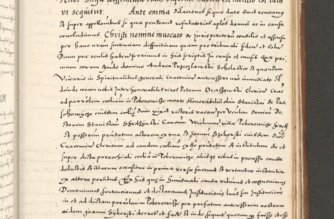 Zdjęcie nr 1146 dla obiektu archiwalnego: Acta actorum, sententiarum tam diffinitivarum quam interloquutoriarum, decretorum, obligationum, quietationum et constitutionum procuratorum coram reverendo domino Andrea Przeczlauski scholastico vicarioque in spiritualibus generali Cracoviensi, ad annum Domini millesimum quingentesimum sexagesimum primum, cuius inditio quarta, pontidicatus Pii quarti, annus secundus, poeliciter sequuntur