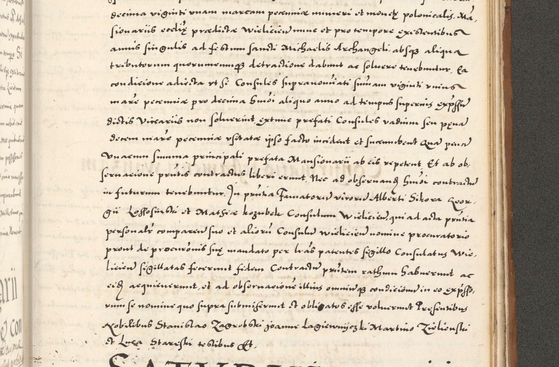Zdjęcie nr 1144 dla obiektu archiwalnego: Acta actorum, sententiarum tam diffinitivarum quam interloquutoriarum, decretorum, obligationum, quietationum et constitutionum procuratorum coram reverendo domino Andrea Przeczlauski scholastico vicarioque in spiritualibus generali Cracoviensi, ad annum Domini millesimum quingentesimum sexagesimum primum, cuius inditio quarta, pontidicatus Pii quarti, annus secundus, poeliciter sequuntur