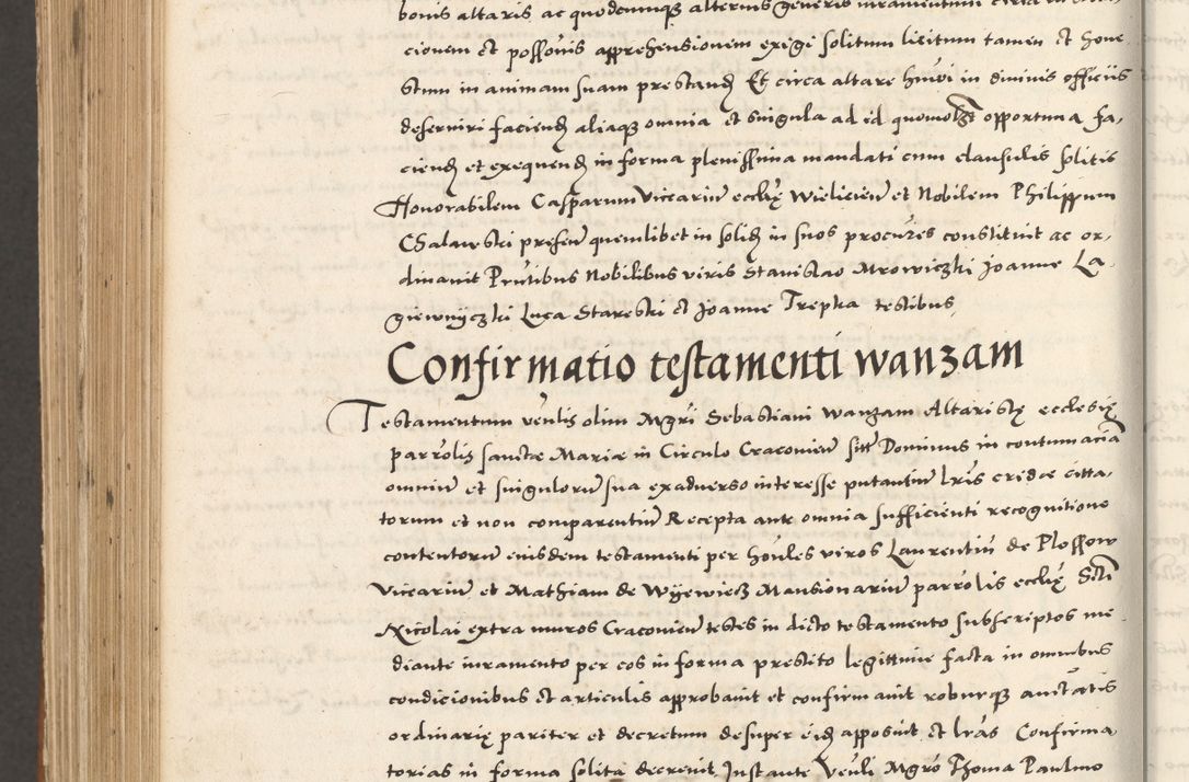 Zdjęcie nr 1145 dla obiektu archiwalnego: Acta actorum, sententiarum tam diffinitivarum quam interloquutoriarum, decretorum, obligationum, quietationum et constitutionum procuratorum coram reverendo domino Andrea Przeczlauski scholastico vicarioque in spiritualibus generali Cracoviensi, ad annum Domini millesimum quingentesimum sexagesimum primum, cuius inditio quarta, pontidicatus Pii quarti, annus secundus, poeliciter sequuntur