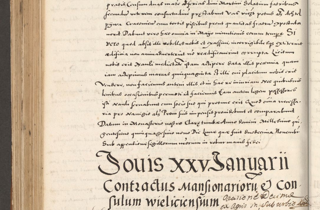 Zdjęcie nr 1143 dla obiektu archiwalnego: Acta actorum, sententiarum tam diffinitivarum quam interloquutoriarum, decretorum, obligationum, quietationum et constitutionum procuratorum coram reverendo domino Andrea Przeczlauski scholastico vicarioque in spiritualibus generali Cracoviensi, ad annum Domini millesimum quingentesimum sexagesimum primum, cuius inditio quarta, pontidicatus Pii quarti, annus secundus, poeliciter sequuntur