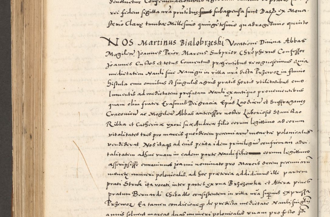 Zdjęcie nr 1141 dla obiektu archiwalnego: Acta actorum, sententiarum tam diffinitivarum quam interloquutoriarum, decretorum, obligationum, quietationum et constitutionum procuratorum coram reverendo domino Andrea Przeczlauski scholastico vicarioque in spiritualibus generali Cracoviensi, ad annum Domini millesimum quingentesimum sexagesimum primum, cuius inditio quarta, pontidicatus Pii quarti, annus secundus, poeliciter sequuntur