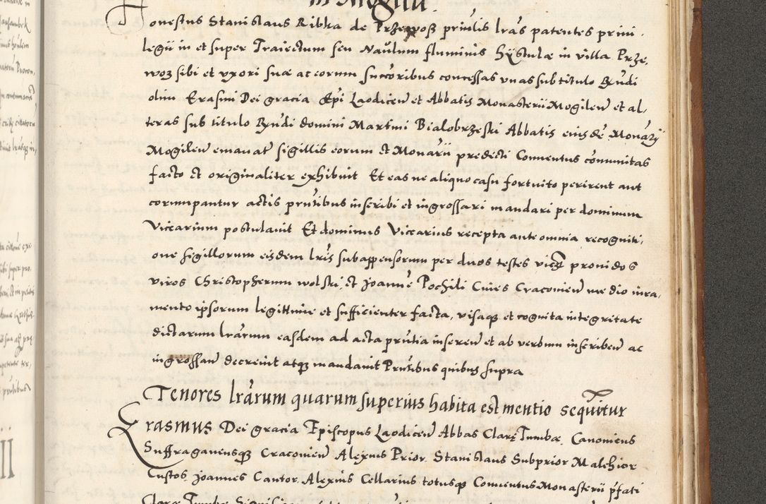 Zdjęcie nr 1140 dla obiektu archiwalnego: Acta actorum, sententiarum tam diffinitivarum quam interloquutoriarum, decretorum, obligationum, quietationum et constitutionum procuratorum coram reverendo domino Andrea Przeczlauski scholastico vicarioque in spiritualibus generali Cracoviensi, ad annum Domini millesimum quingentesimum sexagesimum primum, cuius inditio quarta, pontidicatus Pii quarti, annus secundus, poeliciter sequuntur