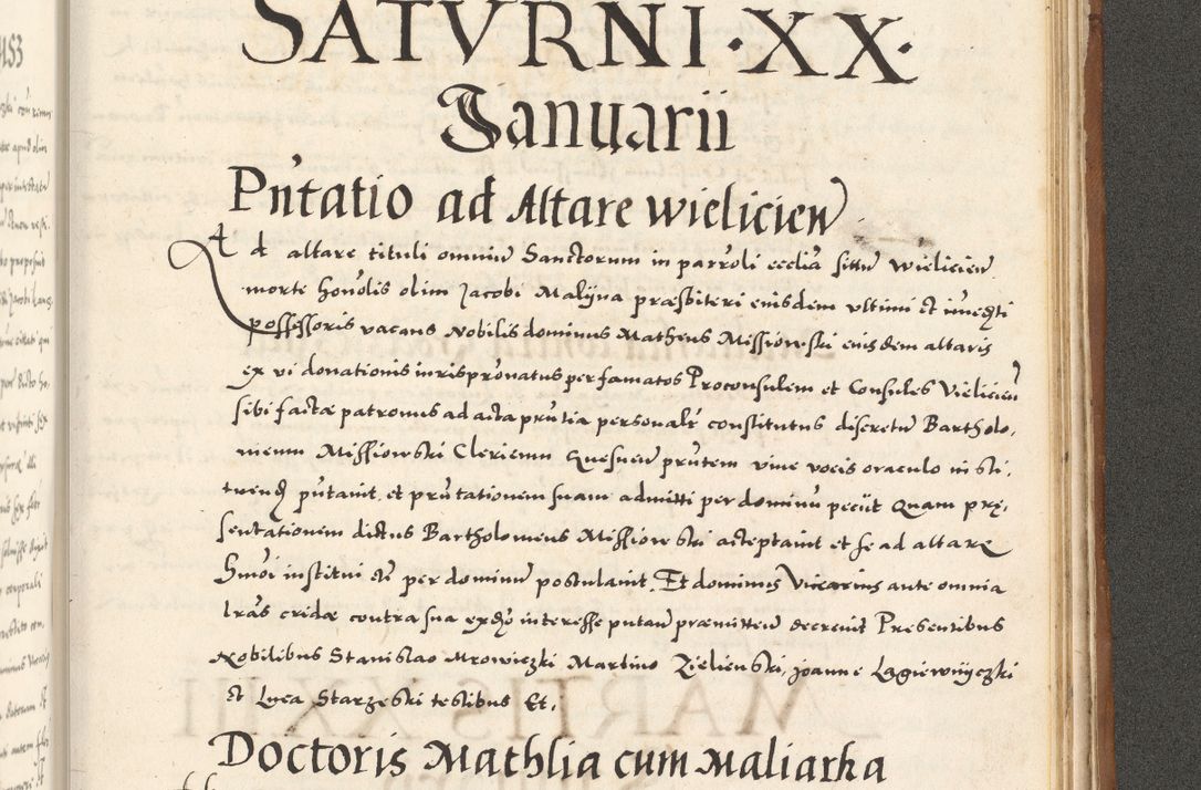 Zdjęcie nr 1138 dla obiektu archiwalnego: Acta actorum, sententiarum tam diffinitivarum quam interloquutoriarum, decretorum, obligationum, quietationum et constitutionum procuratorum coram reverendo domino Andrea Przeczlauski scholastico vicarioque in spiritualibus generali Cracoviensi, ad annum Domini millesimum quingentesimum sexagesimum primum, cuius inditio quarta, pontidicatus Pii quarti, annus secundus, poeliciter sequuntur