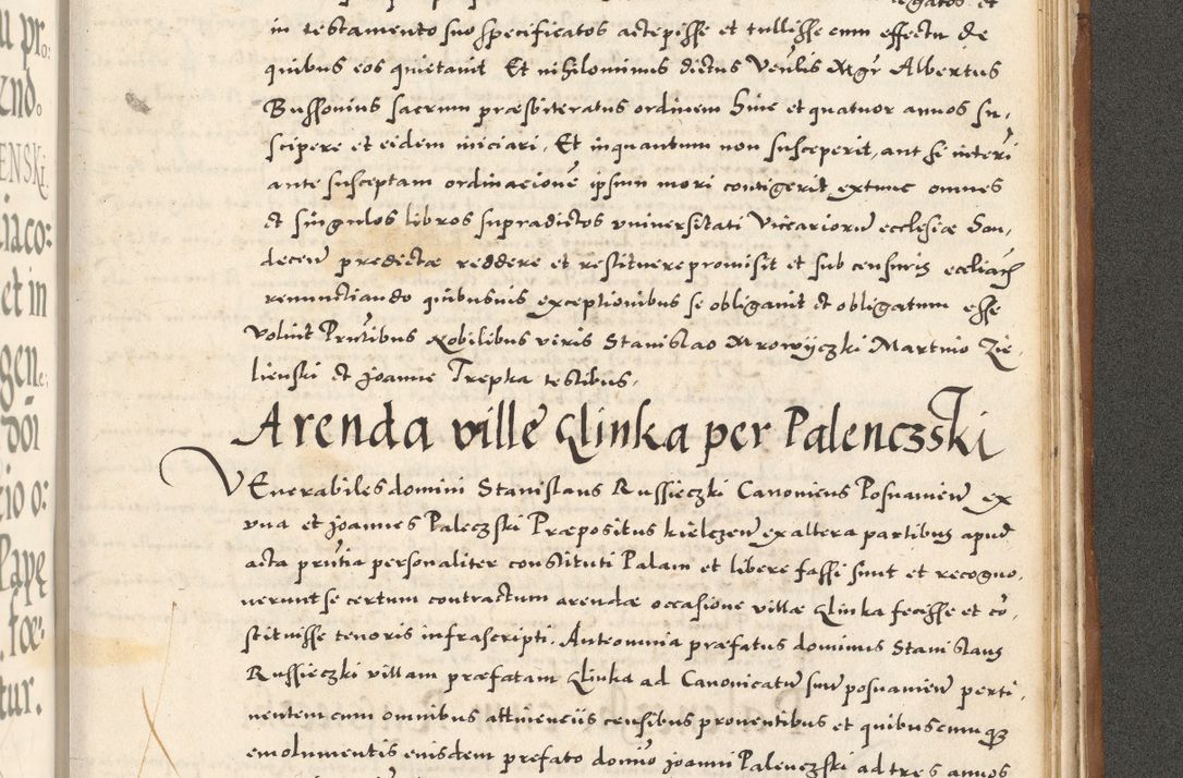 Zdjęcie nr 1132 dla obiektu archiwalnego: Acta actorum, sententiarum tam diffinitivarum quam interloquutoriarum, decretorum, obligationum, quietationum et constitutionum procuratorum coram reverendo domino Andrea Przeczlauski scholastico vicarioque in spiritualibus generali Cracoviensi, ad annum Domini millesimum quingentesimum sexagesimum primum, cuius inditio quarta, pontidicatus Pii quarti, annus secundus, poeliciter sequuntur