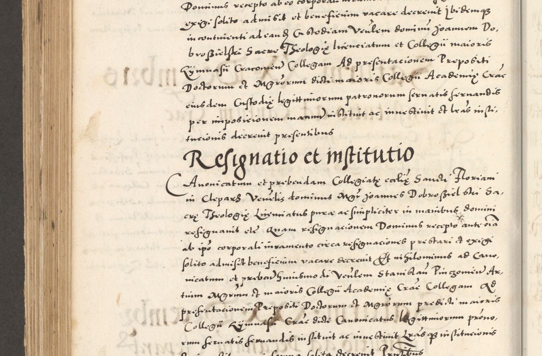 Zdjęcie nr 1129 dla obiektu archiwalnego: Acta actorum, sententiarum tam diffinitivarum quam interloquutoriarum, decretorum, obligationum, quietationum et constitutionum procuratorum coram reverendo domino Andrea Przeczlauski scholastico vicarioque in spiritualibus generali Cracoviensi, ad annum Domini millesimum quingentesimum sexagesimum primum, cuius inditio quarta, pontidicatus Pii quarti, annus secundus, poeliciter sequuntur