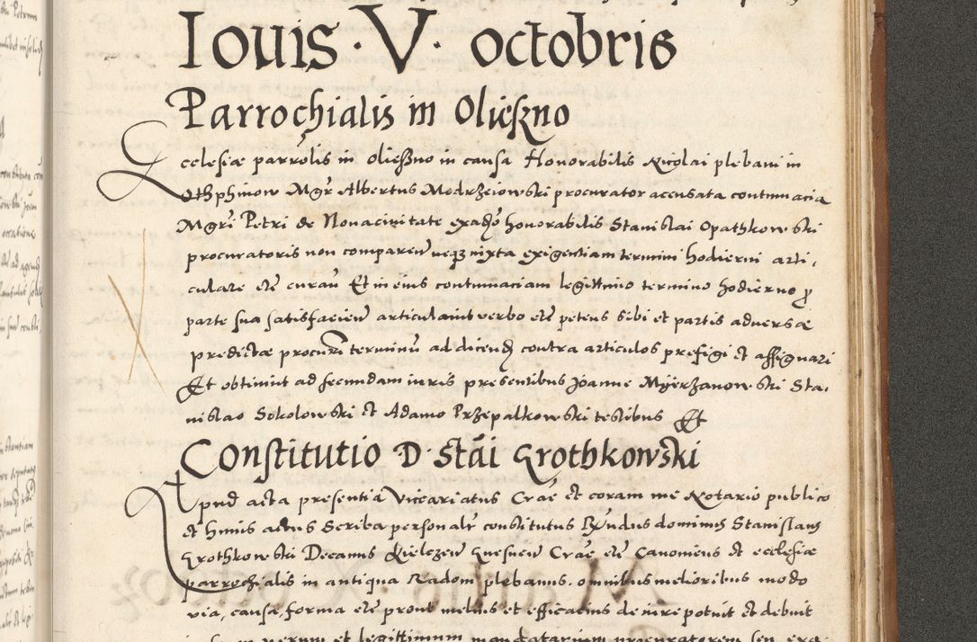Zdjęcie nr 1124 dla obiektu archiwalnego: Acta actorum, sententiarum tam diffinitivarum quam interloquutoriarum, decretorum, obligationum, quietationum et constitutionum procuratorum coram reverendo domino Andrea Przeczlauski scholastico vicarioque in spiritualibus generali Cracoviensi, ad annum Domini millesimum quingentesimum sexagesimum primum, cuius inditio quarta, pontidicatus Pii quarti, annus secundus, poeliciter sequuntur