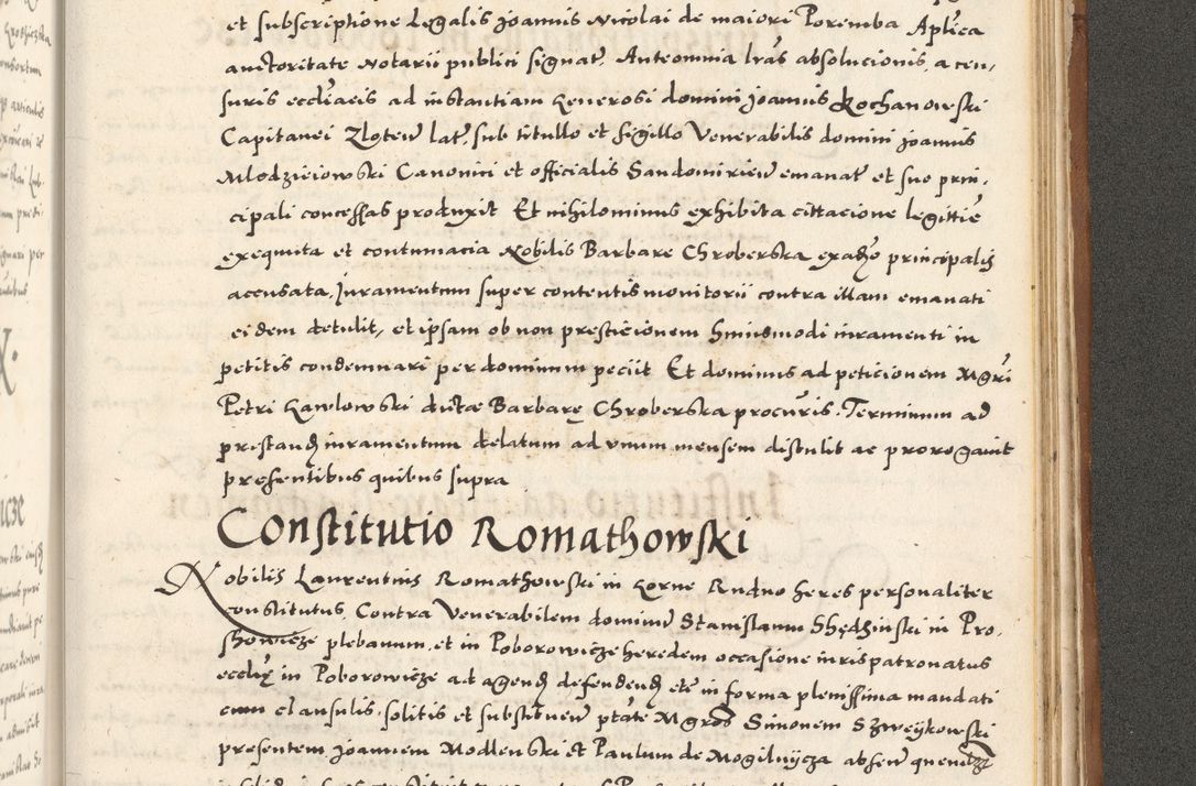 Zdjęcie nr 1120 dla obiektu archiwalnego: Acta actorum, sententiarum tam diffinitivarum quam interloquutoriarum, decretorum, obligationum, quietationum et constitutionum procuratorum coram reverendo domino Andrea Przeczlauski scholastico vicarioque in spiritualibus generali Cracoviensi, ad annum Domini millesimum quingentesimum sexagesimum primum, cuius inditio quarta, pontidicatus Pii quarti, annus secundus, poeliciter sequuntur