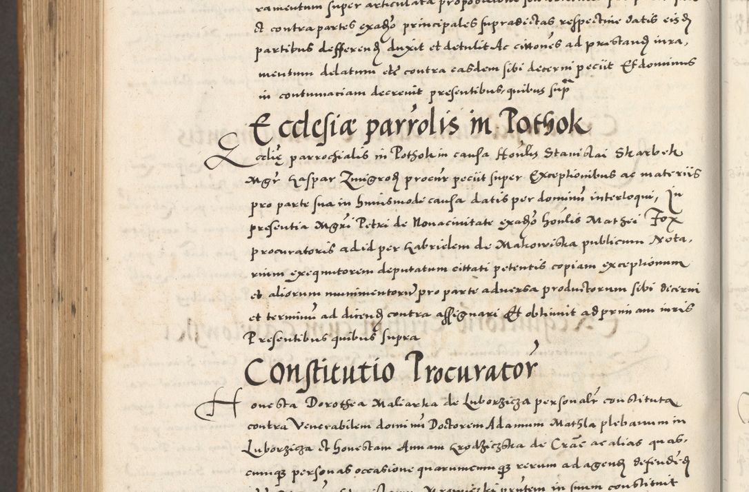 Zdjęcie nr 1113 dla obiektu archiwalnego: Acta actorum, sententiarum tam diffinitivarum quam interloquutoriarum, decretorum, obligationum, quietationum et constitutionum procuratorum coram reverendo domino Andrea Przeczlauski scholastico vicarioque in spiritualibus generali Cracoviensi, ad annum Domini millesimum quingentesimum sexagesimum primum, cuius inditio quarta, pontidicatus Pii quarti, annus secundus, poeliciter sequuntur