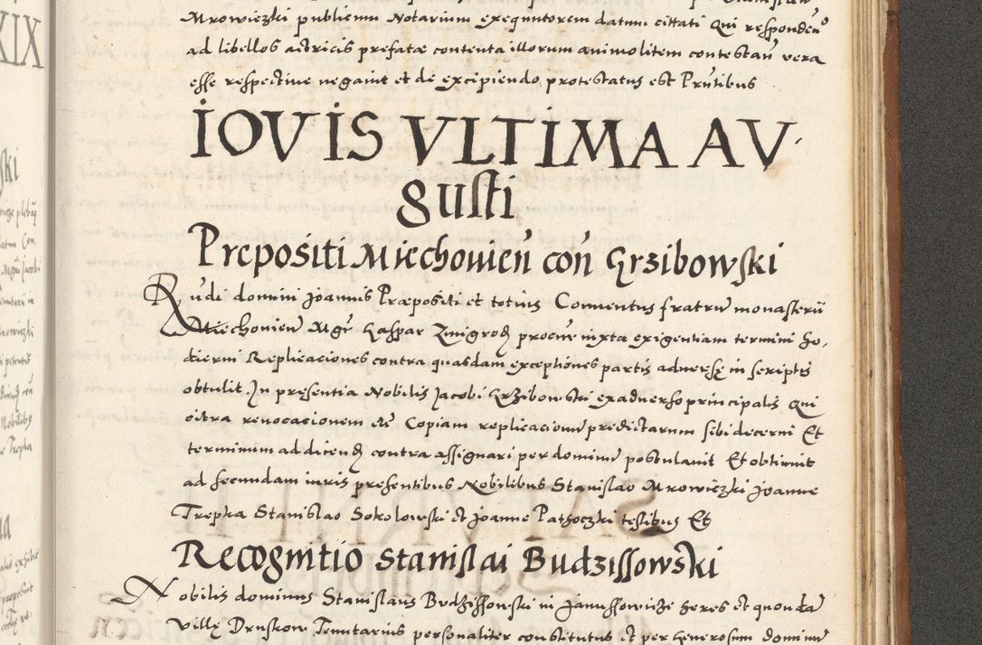 Zdjęcie nr 1110 dla obiektu archiwalnego: Acta actorum, sententiarum tam diffinitivarum quam interloquutoriarum, decretorum, obligationum, quietationum et constitutionum procuratorum coram reverendo domino Andrea Przeczlauski scholastico vicarioque in spiritualibus generali Cracoviensi, ad annum Domini millesimum quingentesimum sexagesimum primum, cuius inditio quarta, pontidicatus Pii quarti, annus secundus, poeliciter sequuntur
