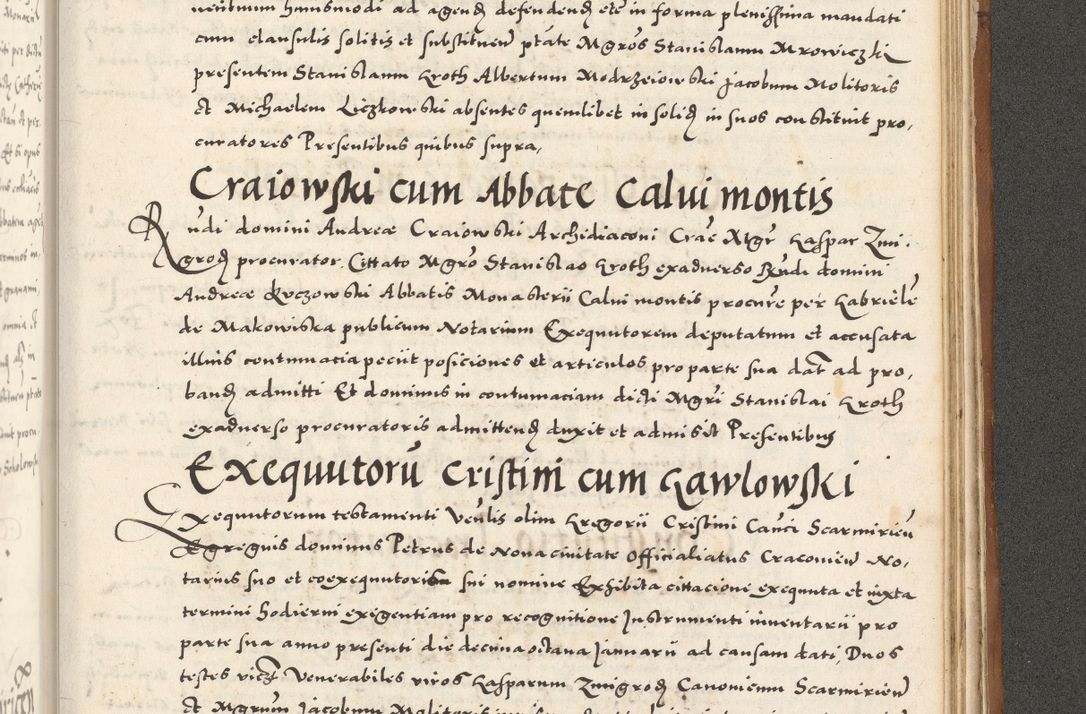 Zdjęcie nr 1112 dla obiektu archiwalnego: Acta actorum, sententiarum tam diffinitivarum quam interloquutoriarum, decretorum, obligationum, quietationum et constitutionum procuratorum coram reverendo domino Andrea Przeczlauski scholastico vicarioque in spiritualibus generali Cracoviensi, ad annum Domini millesimum quingentesimum sexagesimum primum, cuius inditio quarta, pontidicatus Pii quarti, annus secundus, poeliciter sequuntur