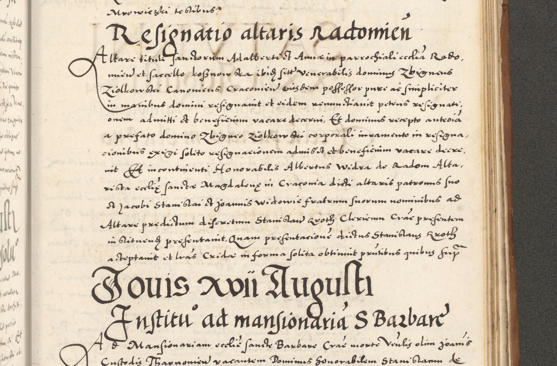 Zdjęcie nr 1106 dla obiektu archiwalnego: Acta actorum, sententiarum tam diffinitivarum quam interloquutoriarum, decretorum, obligationum, quietationum et constitutionum procuratorum coram reverendo domino Andrea Przeczlauski scholastico vicarioque in spiritualibus generali Cracoviensi, ad annum Domini millesimum quingentesimum sexagesimum primum, cuius inditio quarta, pontidicatus Pii quarti, annus secundus, poeliciter sequuntur