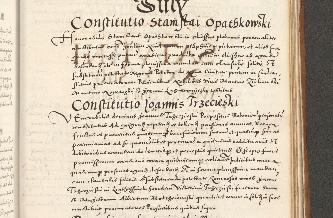 Zdjęcie nr 1102 dla obiektu archiwalnego: Acta actorum, sententiarum tam diffinitivarum quam interloquutoriarum, decretorum, obligationum, quietationum et constitutionum procuratorum coram reverendo domino Andrea Przeczlauski scholastico vicarioque in spiritualibus generali Cracoviensi, ad annum Domini millesimum quingentesimum sexagesimum primum, cuius inditio quarta, pontidicatus Pii quarti, annus secundus, poeliciter sequuntur