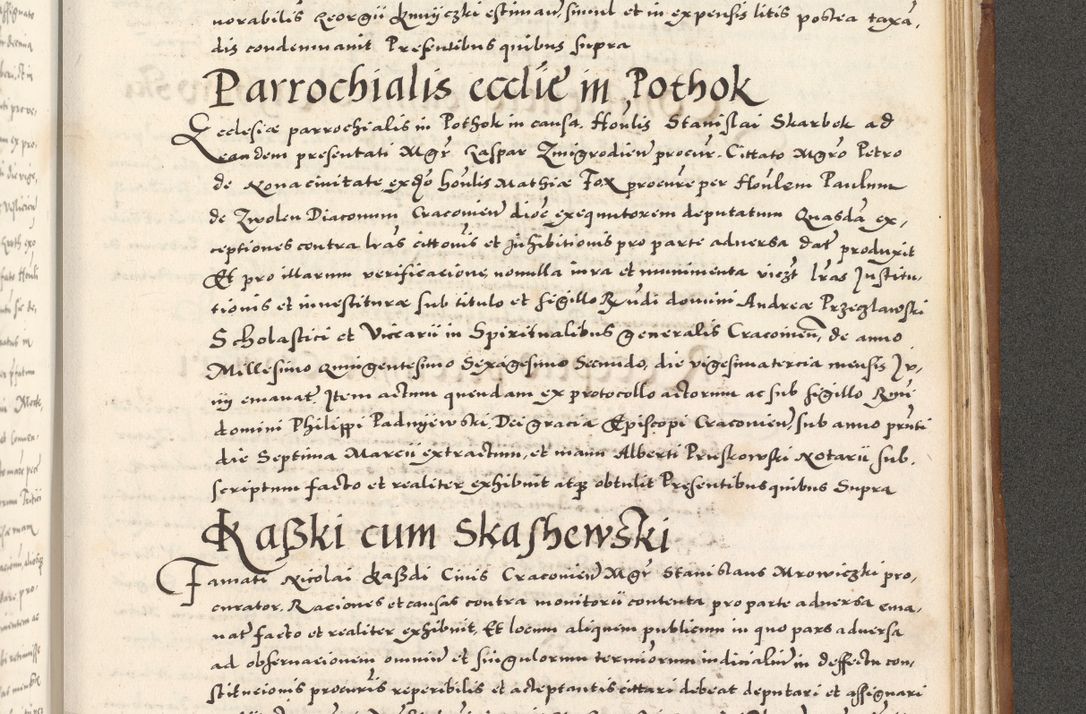 Zdjęcie nr 1096 dla obiektu archiwalnego: Acta actorum, sententiarum tam diffinitivarum quam interloquutoriarum, decretorum, obligationum, quietationum et constitutionum procuratorum coram reverendo domino Andrea Przeczlauski scholastico vicarioque in spiritualibus generali Cracoviensi, ad annum Domini millesimum quingentesimum sexagesimum primum, cuius inditio quarta, pontidicatus Pii quarti, annus secundus, poeliciter sequuntur
