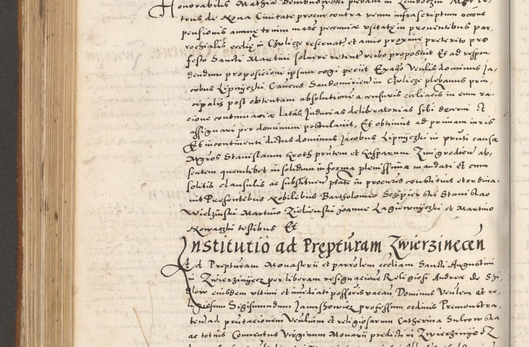 Zdjęcie nr 1091 dla obiektu archiwalnego: Acta actorum, sententiarum tam diffinitivarum quam interloquutoriarum, decretorum, obligationum, quietationum et constitutionum procuratorum coram reverendo domino Andrea Przeczlauski scholastico vicarioque in spiritualibus generali Cracoviensi, ad annum Domini millesimum quingentesimum sexagesimum primum, cuius inditio quarta, pontidicatus Pii quarti, annus secundus, poeliciter sequuntur