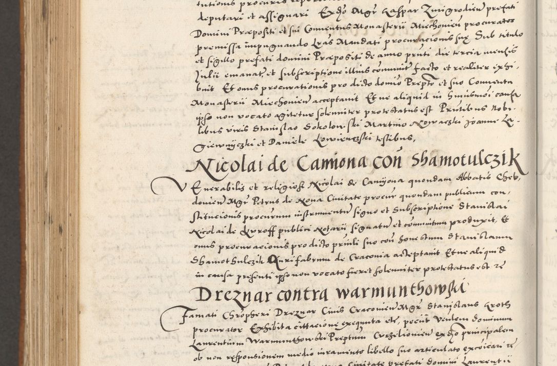 Zdjęcie nr 1089 dla obiektu archiwalnego: Acta actorum, sententiarum tam diffinitivarum quam interloquutoriarum, decretorum, obligationum, quietationum et constitutionum procuratorum coram reverendo domino Andrea Przeczlauski scholastico vicarioque in spiritualibus generali Cracoviensi, ad annum Domini millesimum quingentesimum sexagesimum primum, cuius inditio quarta, pontidicatus Pii quarti, annus secundus, poeliciter sequuntur