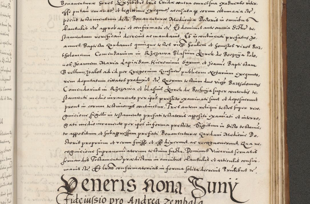 Zdjęcie nr 1076 dla obiektu archiwalnego: Acta actorum, sententiarum tam diffinitivarum quam interloquutoriarum, decretorum, obligationum, quietationum et constitutionum procuratorum coram reverendo domino Andrea Przeczlauski scholastico vicarioque in spiritualibus generali Cracoviensi, ad annum Domini millesimum quingentesimum sexagesimum primum, cuius inditio quarta, pontidicatus Pii quarti, annus secundus, poeliciter sequuntur