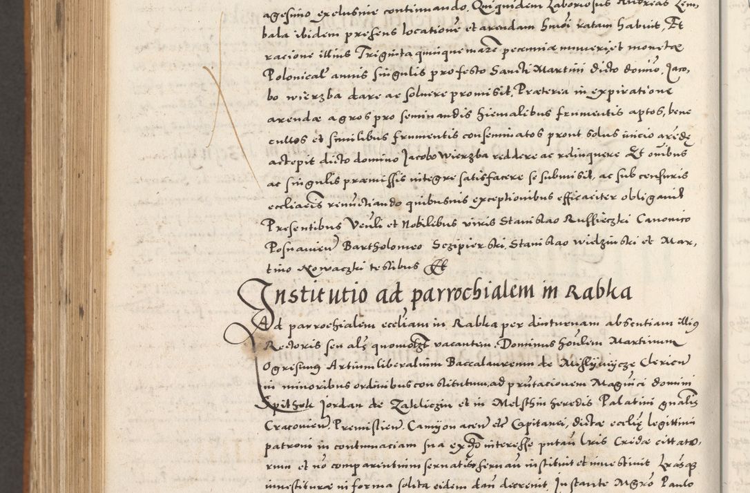 Zdjęcie nr 1075 dla obiektu archiwalnego: Acta actorum, sententiarum tam diffinitivarum quam interloquutoriarum, decretorum, obligationum, quietationum et constitutionum procuratorum coram reverendo domino Andrea Przeczlauski scholastico vicarioque in spiritualibus generali Cracoviensi, ad annum Domini millesimum quingentesimum sexagesimum primum, cuius inditio quarta, pontidicatus Pii quarti, annus secundus, poeliciter sequuntur