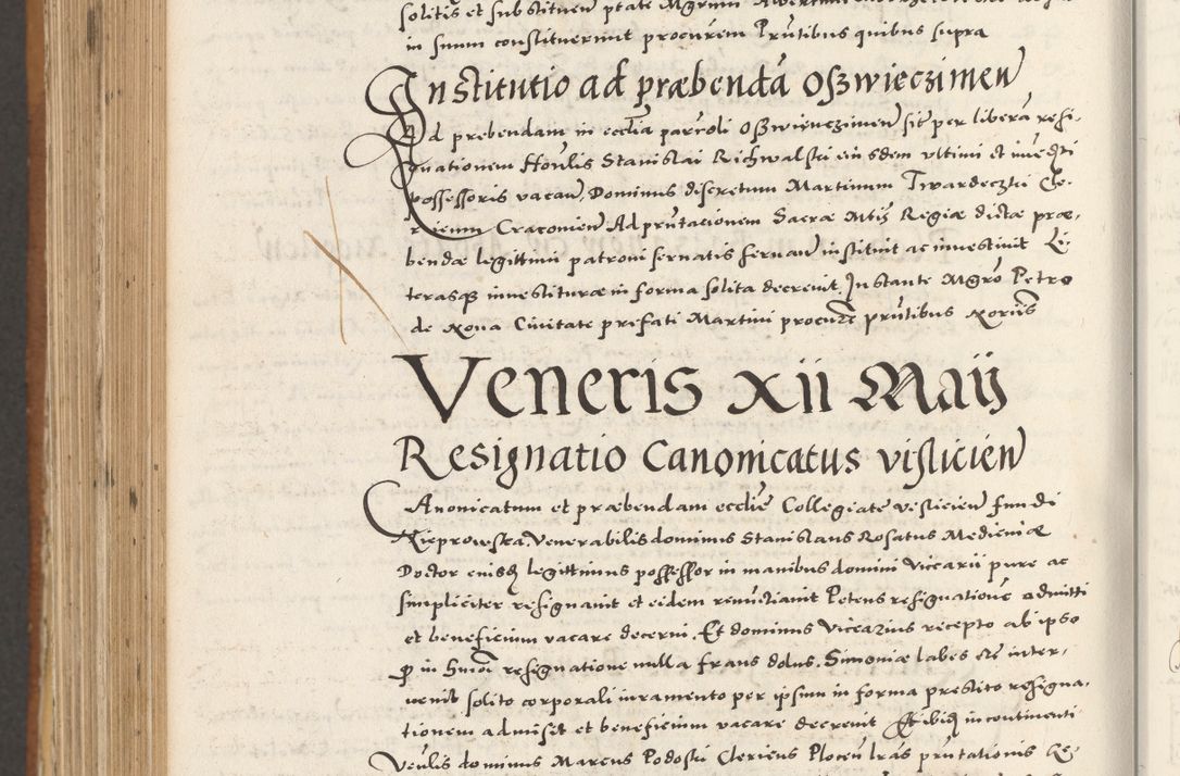 Zdjęcie nr 1065 dla obiektu archiwalnego: Acta actorum, sententiarum tam diffinitivarum quam interloquutoriarum, decretorum, obligationum, quietationum et constitutionum procuratorum coram reverendo domino Andrea Przeczlauski scholastico vicarioque in spiritualibus generali Cracoviensi, ad annum Domini millesimum quingentesimum sexagesimum primum, cuius inditio quarta, pontidicatus Pii quarti, annus secundus, poeliciter sequuntur