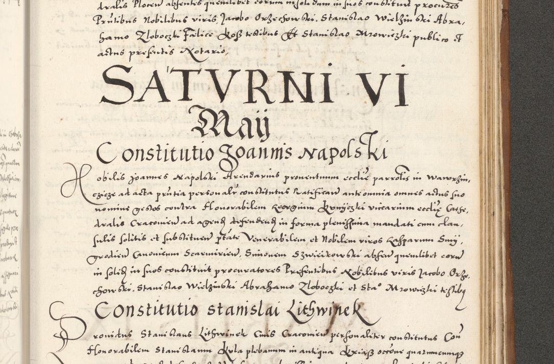 Zdjęcie nr 1062 dla obiektu archiwalnego: Acta actorum, sententiarum tam diffinitivarum quam interloquutoriarum, decretorum, obligationum, quietationum et constitutionum procuratorum coram reverendo domino Andrea Przeczlauski scholastico vicarioque in spiritualibus generali Cracoviensi, ad annum Domini millesimum quingentesimum sexagesimum primum, cuius inditio quarta, pontidicatus Pii quarti, annus secundus, poeliciter sequuntur