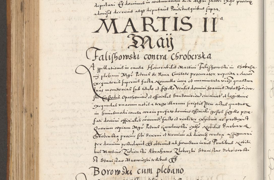Zdjęcie nr 1061 dla obiektu archiwalnego: Acta actorum, sententiarum tam diffinitivarum quam interloquutoriarum, decretorum, obligationum, quietationum et constitutionum procuratorum coram reverendo domino Andrea Przeczlauski scholastico vicarioque in spiritualibus generali Cracoviensi, ad annum Domini millesimum quingentesimum sexagesimum primum, cuius inditio quarta, pontidicatus Pii quarti, annus secundus, poeliciter sequuntur