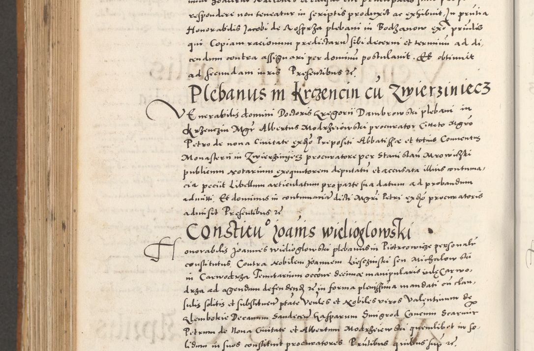 Zdjęcie nr 1051 dla obiektu archiwalnego: Acta actorum, sententiarum tam diffinitivarum quam interloquutoriarum, decretorum, obligationum, quietationum et constitutionum procuratorum coram reverendo domino Andrea Przeczlauski scholastico vicarioque in spiritualibus generali Cracoviensi, ad annum Domini millesimum quingentesimum sexagesimum primum, cuius inditio quarta, pontidicatus Pii quarti, annus secundus, poeliciter sequuntur