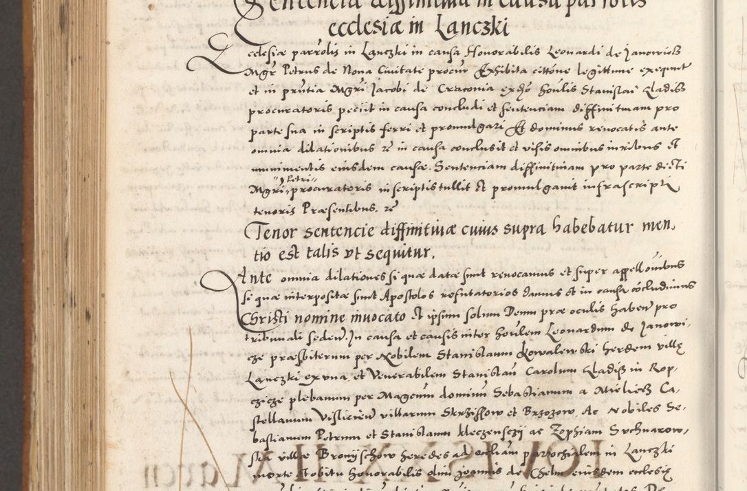 Zdjęcie nr 1047 dla obiektu archiwalnego: Acta actorum, sententiarum tam diffinitivarum quam interloquutoriarum, decretorum, obligationum, quietationum et constitutionum procuratorum coram reverendo domino Andrea Przeczlauski scholastico vicarioque in spiritualibus generali Cracoviensi, ad annum Domini millesimum quingentesimum sexagesimum primum, cuius inditio quarta, pontidicatus Pii quarti, annus secundus, poeliciter sequuntur
