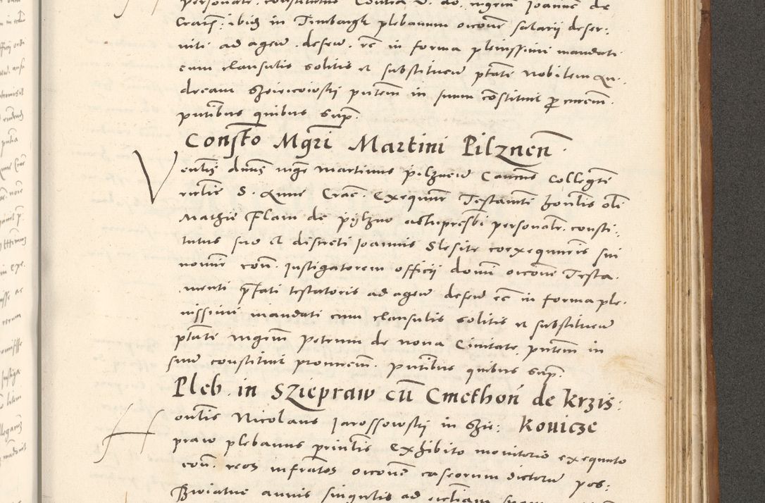 Zdjęcie nr 1030 dla obiektu archiwalnego: Acta actorum, sententiarum tam diffinitivarum quam interloquutoriarum, decretorum, obligationum, quietationum et constitutionum procuratorum coram reverendo domino Andrea Przeczlauski scholastico vicarioque in spiritualibus generali Cracoviensi, ad annum Domini millesimum quingentesimum sexagesimum primum, cuius inditio quarta, pontidicatus Pii quarti, annus secundus, poeliciter sequuntur