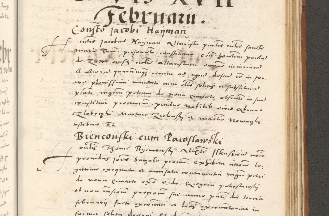 Zdjęcie nr 1026 dla obiektu archiwalnego: Acta actorum, sententiarum tam diffinitivarum quam interloquutoriarum, decretorum, obligationum, quietationum et constitutionum procuratorum coram reverendo domino Andrea Przeczlauski scholastico vicarioque in spiritualibus generali Cracoviensi, ad annum Domini millesimum quingentesimum sexagesimum primum, cuius inditio quarta, pontidicatus Pii quarti, annus secundus, poeliciter sequuntur