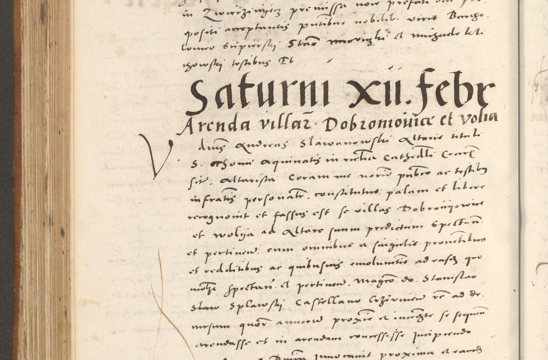 Zdjęcie nr 1025 dla obiektu archiwalnego: Acta actorum, sententiarum tam diffinitivarum quam interloquutoriarum, decretorum, obligationum, quietationum et constitutionum procuratorum coram reverendo domino Andrea Przeczlauski scholastico vicarioque in spiritualibus generali Cracoviensi, ad annum Domini millesimum quingentesimum sexagesimum primum, cuius inditio quarta, pontidicatus Pii quarti, annus secundus, poeliciter sequuntur