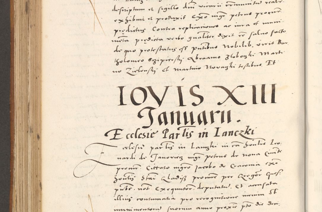 Zdjęcie nr 1009 dla obiektu archiwalnego: Acta actorum, sententiarum tam diffinitivarum quam interloquutoriarum, decretorum, obligationum, quietationum et constitutionum procuratorum coram reverendo domino Andrea Przeczlauski scholastico vicarioque in spiritualibus generali Cracoviensi, ad annum Domini millesimum quingentesimum sexagesimum primum, cuius inditio quarta, pontidicatus Pii quarti, annus secundus, poeliciter sequuntur