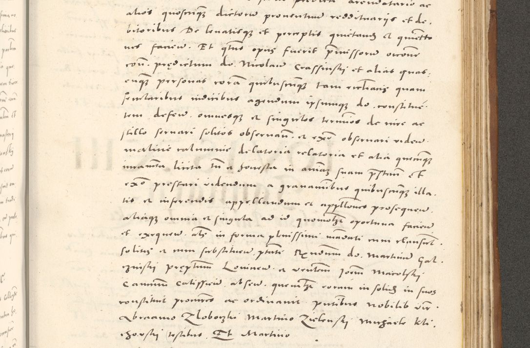 Zdjęcie nr 1008 dla obiektu archiwalnego: Acta actorum, sententiarum tam diffinitivarum quam interloquutoriarum, decretorum, obligationum, quietationum et constitutionum procuratorum coram reverendo domino Andrea Przeczlauski scholastico vicarioque in spiritualibus generali Cracoviensi, ad annum Domini millesimum quingentesimum sexagesimum primum, cuius inditio quarta, pontidicatus Pii quarti, annus secundus, poeliciter sequuntur