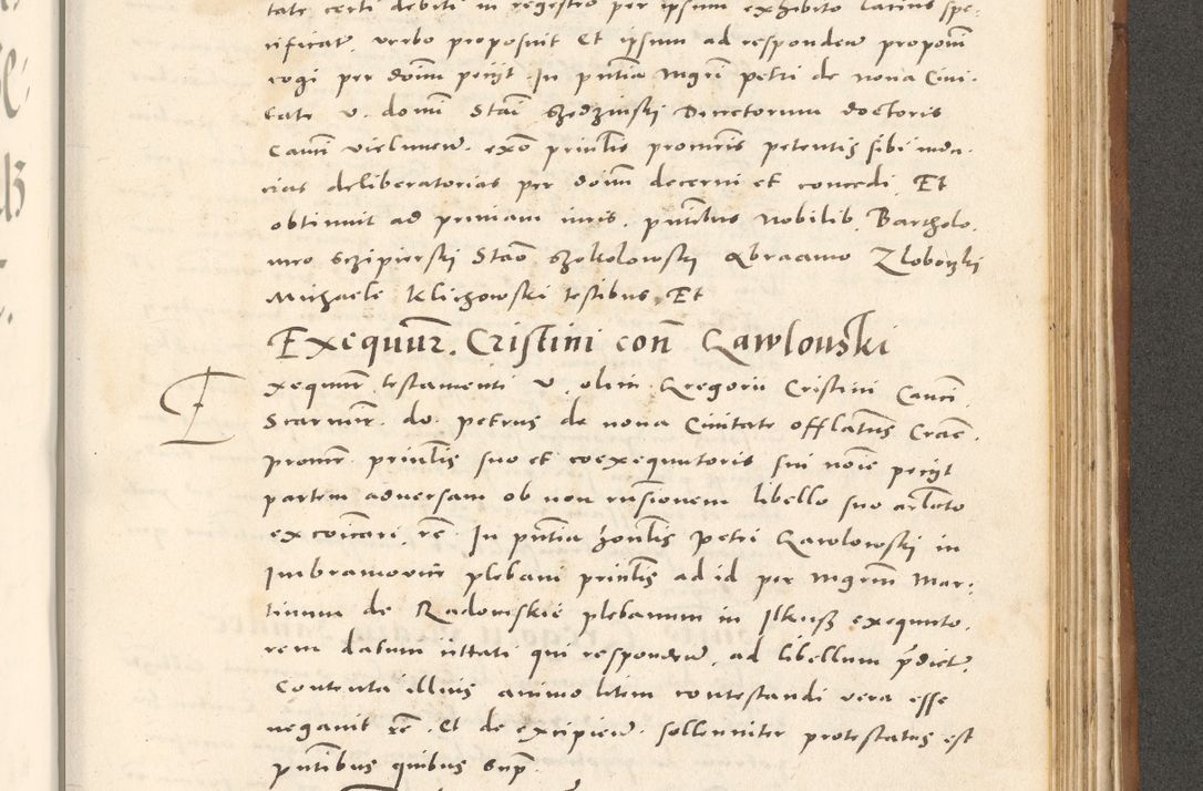 Zdjęcie nr 1006 dla obiektu archiwalnego: Acta actorum, sententiarum tam diffinitivarum quam interloquutoriarum, decretorum, obligationum, quietationum et constitutionum procuratorum coram reverendo domino Andrea Przeczlauski scholastico vicarioque in spiritualibus generali Cracoviensi, ad annum Domini millesimum quingentesimum sexagesimum primum, cuius inditio quarta, pontidicatus Pii quarti, annus secundus, poeliciter sequuntur