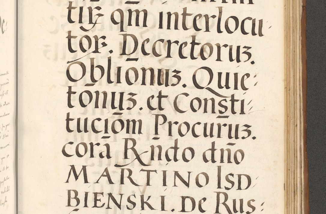 Zdjęcie nr 1004 dla obiektu archiwalnego: Acta actorum, sententiarum tam diffinitivarum quam interloquutoriarum, decretorum, obligationum, quietationum et constitutionum procuratorum coram reverendo domino Andrea Przeczlauski scholastico vicarioque in spiritualibus generali Cracoviensi, ad annum Domini millesimum quingentesimum sexagesimum primum, cuius inditio quarta, pontidicatus Pii quarti, annus secundus, poeliciter sequuntur