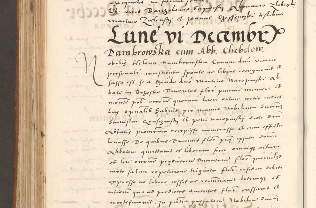 Zdjęcie nr 997 dla obiektu archiwalnego: Acta actorum, sententiarum tam diffinitivarum quam interloquutoriarum, decretorum, obligationum, quietationum et constitutionum procuratorum coram reverendo domino Andrea Przeczlauski scholastico vicarioque in spiritualibus generali Cracoviensi, ad annum Domini millesimum quingentesimum sexagesimum primum, cuius inditio quarta, pontidicatus Pii quarti, annus secundus, poeliciter sequuntur