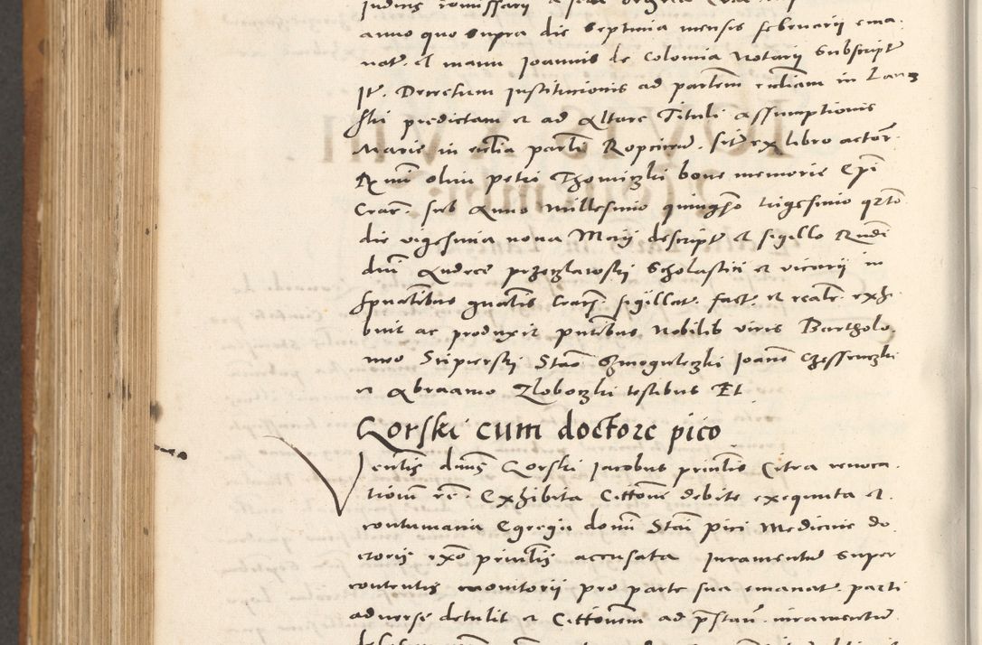 Zdjęcie nr 989 dla obiektu archiwalnego: Acta actorum, sententiarum tam diffinitivarum quam interloquutoriarum, decretorum, obligationum, quietationum et constitutionum procuratorum coram reverendo domino Andrea Przeczlauski scholastico vicarioque in spiritualibus generali Cracoviensi, ad annum Domini millesimum quingentesimum sexagesimum primum, cuius inditio quarta, pontidicatus Pii quarti, annus secundus, poeliciter sequuntur