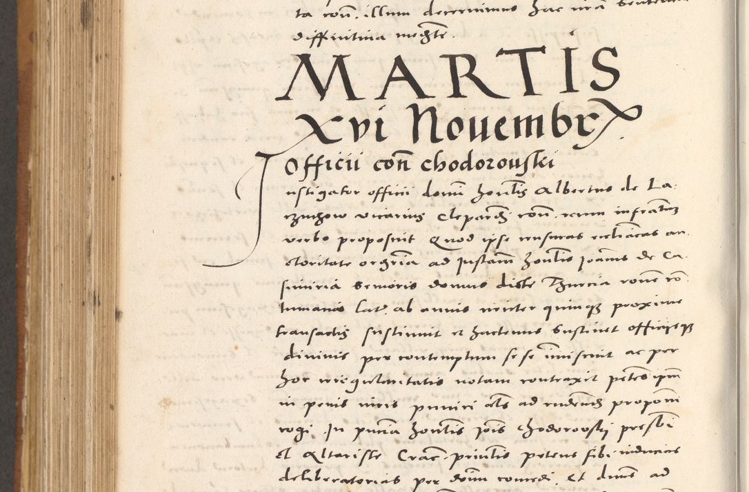 Zdjęcie nr 987 dla obiektu archiwalnego: Acta actorum, sententiarum tam diffinitivarum quam interloquutoriarum, decretorum, obligationum, quietationum et constitutionum procuratorum coram reverendo domino Andrea Przeczlauski scholastico vicarioque in spiritualibus generali Cracoviensi, ad annum Domini millesimum quingentesimum sexagesimum primum, cuius inditio quarta, pontidicatus Pii quarti, annus secundus, poeliciter sequuntur