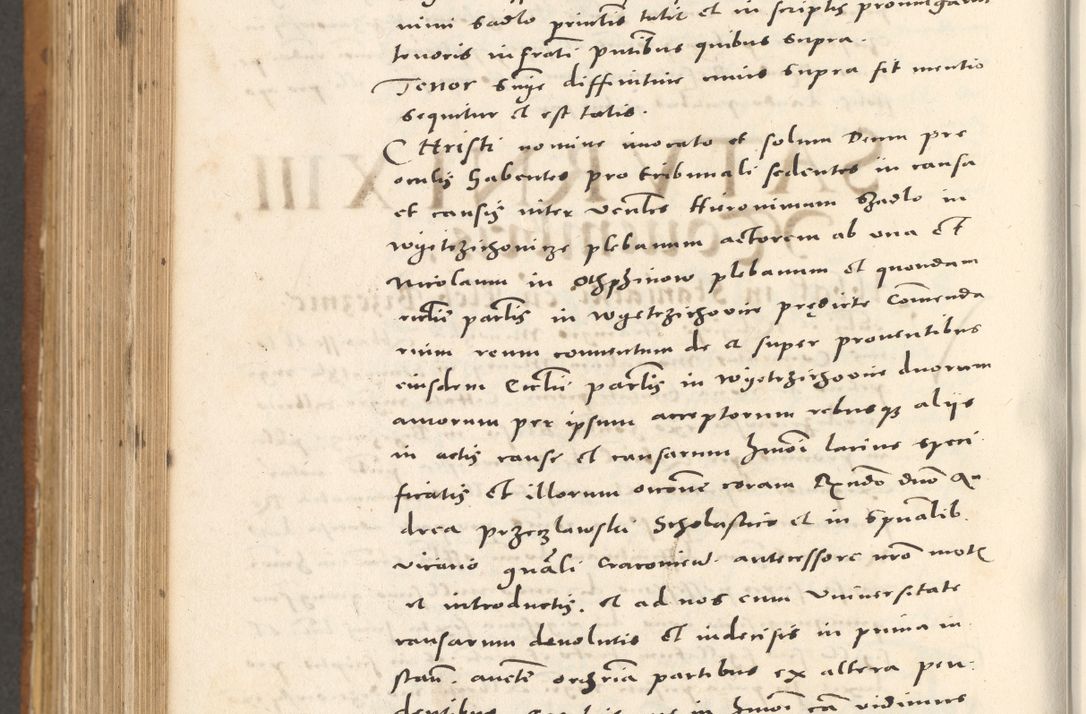 Zdjęcie nr 985 dla obiektu archiwalnego: Acta actorum, sententiarum tam diffinitivarum quam interloquutoriarum, decretorum, obligationum, quietationum et constitutionum procuratorum coram reverendo domino Andrea Przeczlauski scholastico vicarioque in spiritualibus generali Cracoviensi, ad annum Domini millesimum quingentesimum sexagesimum primum, cuius inditio quarta, pontidicatus Pii quarti, annus secundus, poeliciter sequuntur