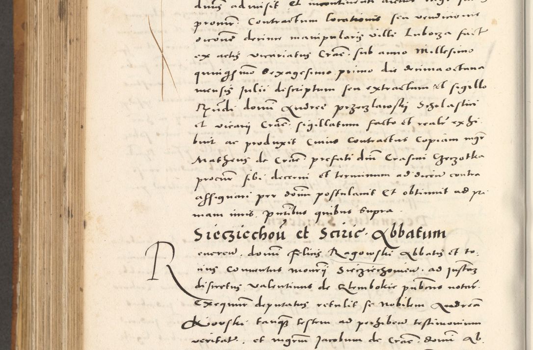 Zdjęcie nr 981 dla obiektu archiwalnego: Acta actorum, sententiarum tam diffinitivarum quam interloquutoriarum, decretorum, obligationum, quietationum et constitutionum procuratorum coram reverendo domino Andrea Przeczlauski scholastico vicarioque in spiritualibus generali Cracoviensi, ad annum Domini millesimum quingentesimum sexagesimum primum, cuius inditio quarta, pontidicatus Pii quarti, annus secundus, poeliciter sequuntur