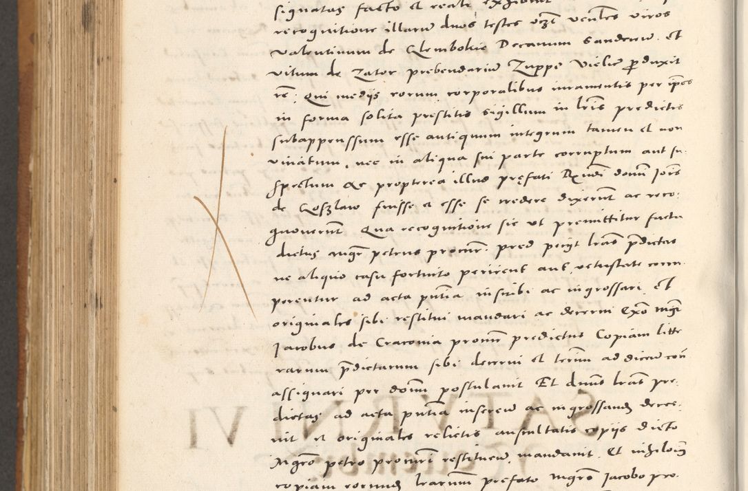 Zdjęcie nr 977 dla obiektu archiwalnego: Acta actorum, sententiarum tam diffinitivarum quam interloquutoriarum, decretorum, obligationum, quietationum et constitutionum procuratorum coram reverendo domino Andrea Przeczlauski scholastico vicarioque in spiritualibus generali Cracoviensi, ad annum Domini millesimum quingentesimum sexagesimum primum, cuius inditio quarta, pontidicatus Pii quarti, annus secundus, poeliciter sequuntur