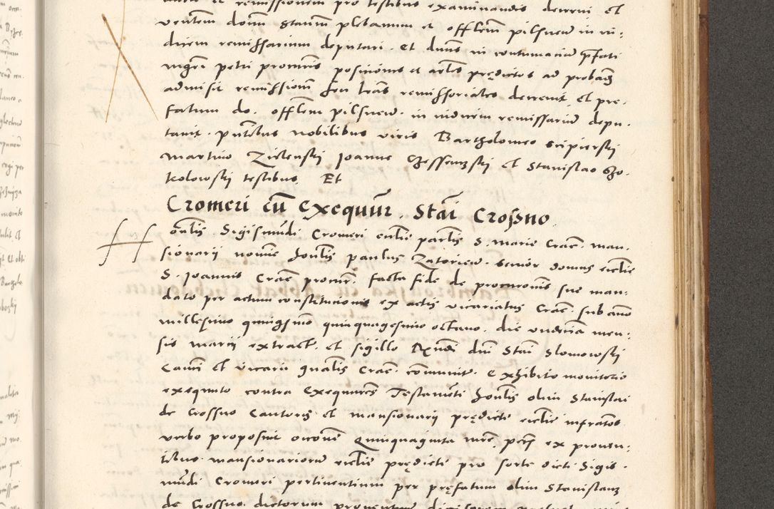 Zdjęcie nr 970 dla obiektu archiwalnego: Acta actorum, sententiarum tam diffinitivarum quam interloquutoriarum, decretorum, obligationum, quietationum et constitutionum procuratorum coram reverendo domino Andrea Przeczlauski scholastico vicarioque in spiritualibus generali Cracoviensi, ad annum Domini millesimum quingentesimum sexagesimum primum, cuius inditio quarta, pontidicatus Pii quarti, annus secundus, poeliciter sequuntur