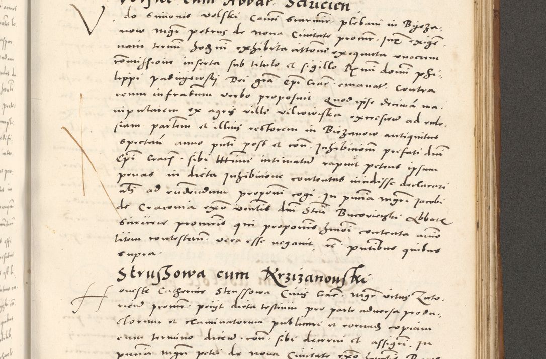 Zdjęcie nr 964 dla obiektu archiwalnego: Acta actorum, sententiarum tam diffinitivarum quam interloquutoriarum, decretorum, obligationum, quietationum et constitutionum procuratorum coram reverendo domino Andrea Przeczlauski scholastico vicarioque in spiritualibus generali Cracoviensi, ad annum Domini millesimum quingentesimum sexagesimum primum, cuius inditio quarta, pontidicatus Pii quarti, annus secundus, poeliciter sequuntur