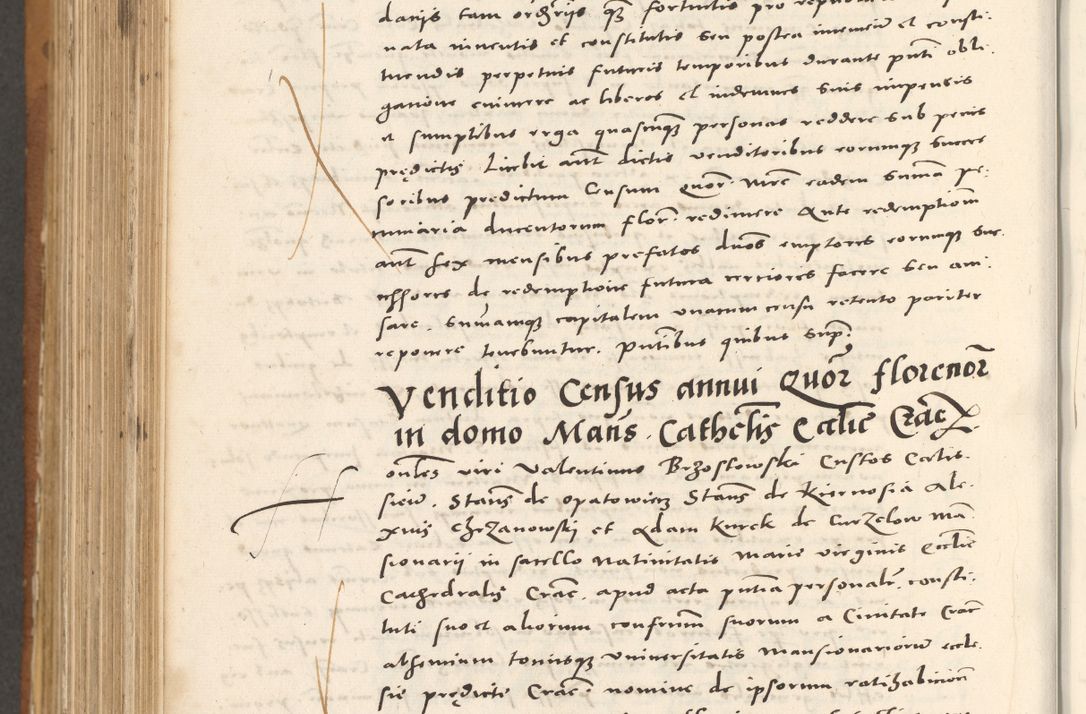 Zdjęcie nr 957 dla obiektu archiwalnego: Acta actorum, sententiarum tam diffinitivarum quam interloquutoriarum, decretorum, obligationum, quietationum et constitutionum procuratorum coram reverendo domino Andrea Przeczlauski scholastico vicarioque in spiritualibus generali Cracoviensi, ad annum Domini millesimum quingentesimum sexagesimum primum, cuius inditio quarta, pontidicatus Pii quarti, annus secundus, poeliciter sequuntur