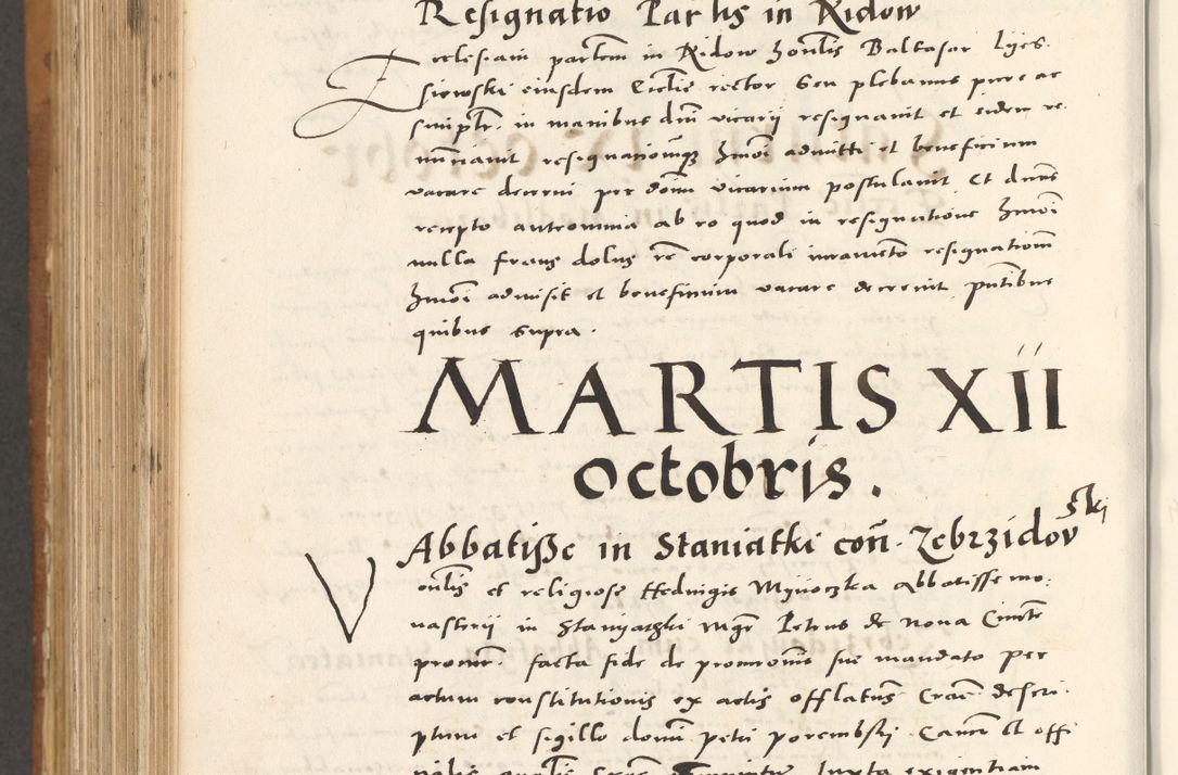Zdjęcie nr 953 dla obiektu archiwalnego: Acta actorum, sententiarum tam diffinitivarum quam interloquutoriarum, decretorum, obligationum, quietationum et constitutionum procuratorum coram reverendo domino Andrea Przeczlauski scholastico vicarioque in spiritualibus generali Cracoviensi, ad annum Domini millesimum quingentesimum sexagesimum primum, cuius inditio quarta, pontidicatus Pii quarti, annus secundus, poeliciter sequuntur