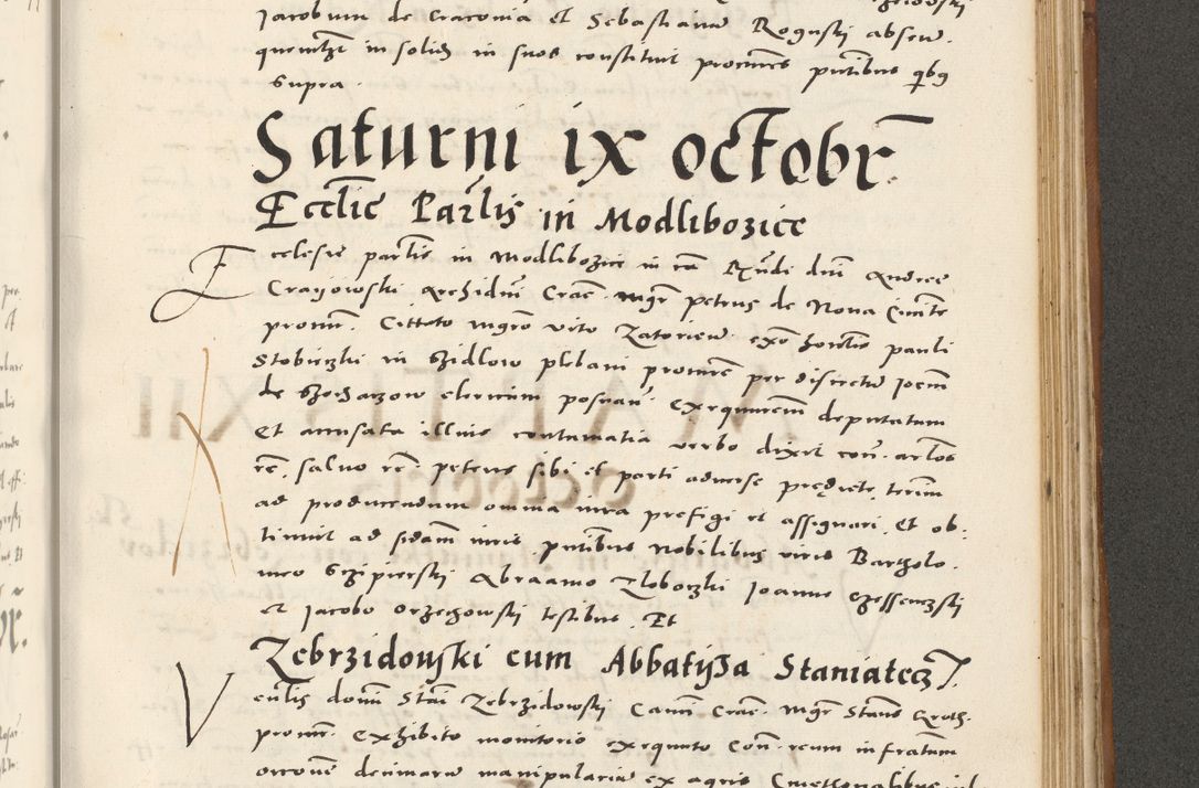 Zdjęcie nr 952 dla obiektu archiwalnego: Acta actorum, sententiarum tam diffinitivarum quam interloquutoriarum, decretorum, obligationum, quietationum et constitutionum procuratorum coram reverendo domino Andrea Przeczlauski scholastico vicarioque in spiritualibus generali Cracoviensi, ad annum Domini millesimum quingentesimum sexagesimum primum, cuius inditio quarta, pontidicatus Pii quarti, annus secundus, poeliciter sequuntur