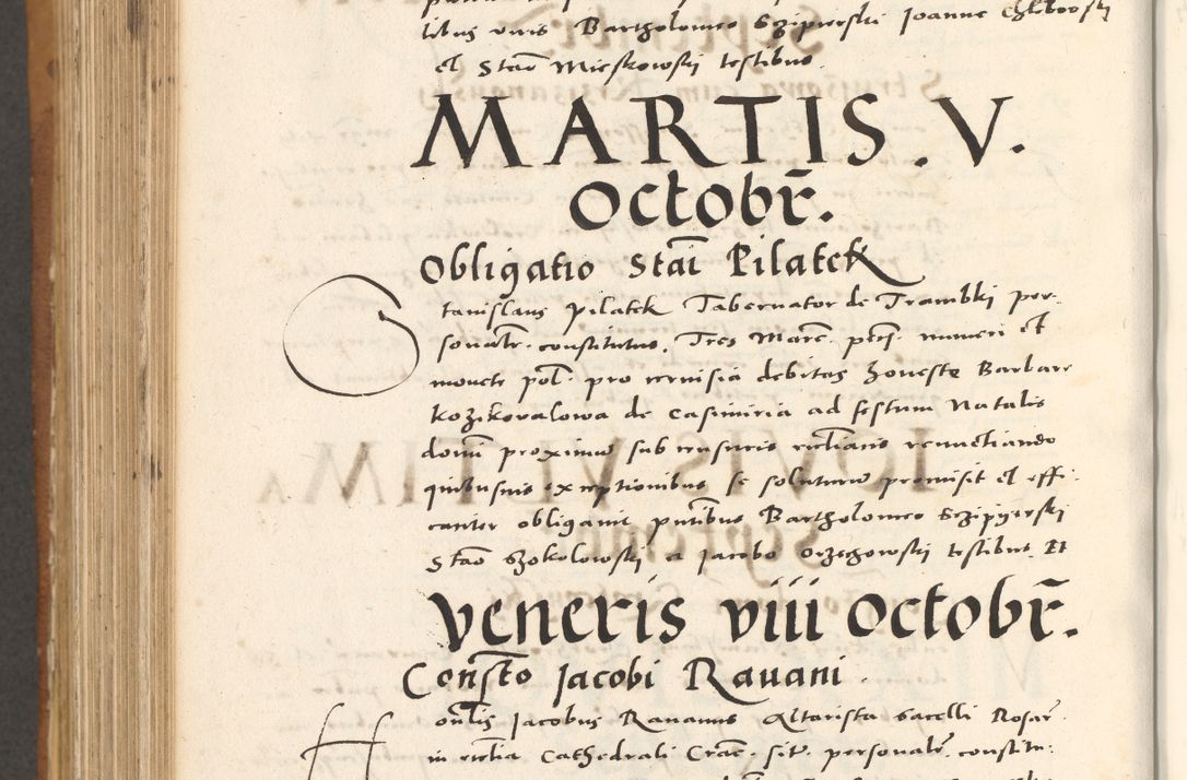 Zdjęcie nr 951 dla obiektu archiwalnego: Acta actorum, sententiarum tam diffinitivarum quam interloquutoriarum, decretorum, obligationum, quietationum et constitutionum procuratorum coram reverendo domino Andrea Przeczlauski scholastico vicarioque in spiritualibus generali Cracoviensi, ad annum Domini millesimum quingentesimum sexagesimum primum, cuius inditio quarta, pontidicatus Pii quarti, annus secundus, poeliciter sequuntur