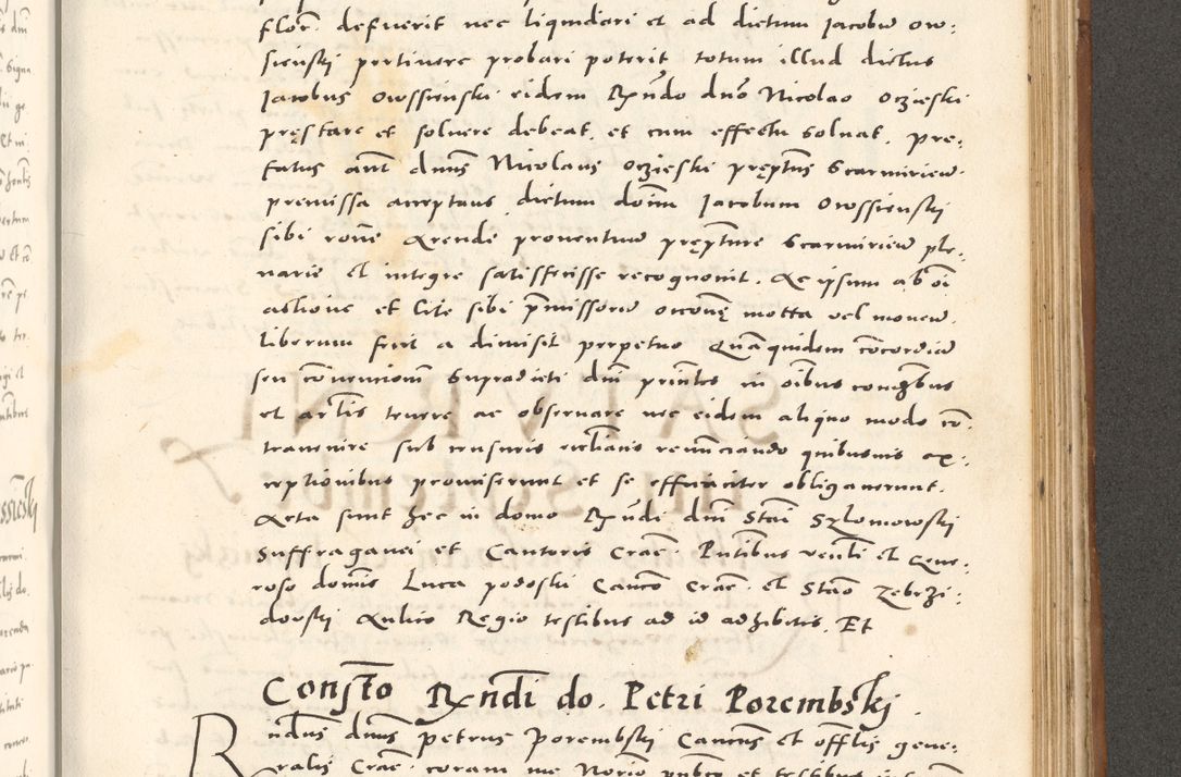 Zdjęcie nr 942 dla obiektu archiwalnego: Acta actorum, sententiarum tam diffinitivarum quam interloquutoriarum, decretorum, obligationum, quietationum et constitutionum procuratorum coram reverendo domino Andrea Przeczlauski scholastico vicarioque in spiritualibus generali Cracoviensi, ad annum Domini millesimum quingentesimum sexagesimum primum, cuius inditio quarta, pontidicatus Pii quarti, annus secundus, poeliciter sequuntur